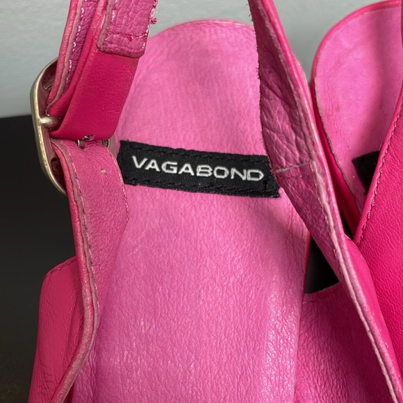 Vagabond Leather Slingback Flat Shoes Sandals Open Toe Pink Stripes 9.5 - Picture 6 of 9